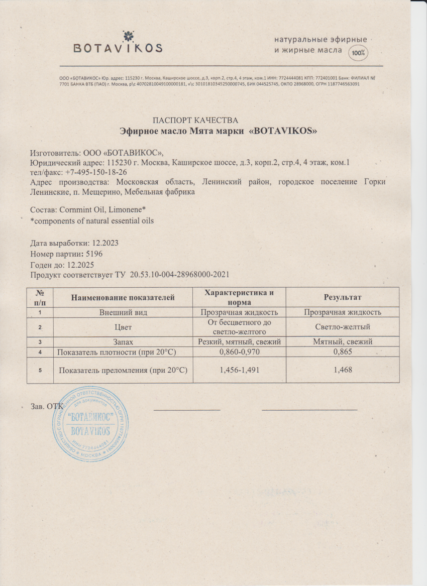 Паспорт №122023